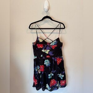 American Eagle Outfitters Black Floral Camisole Dress